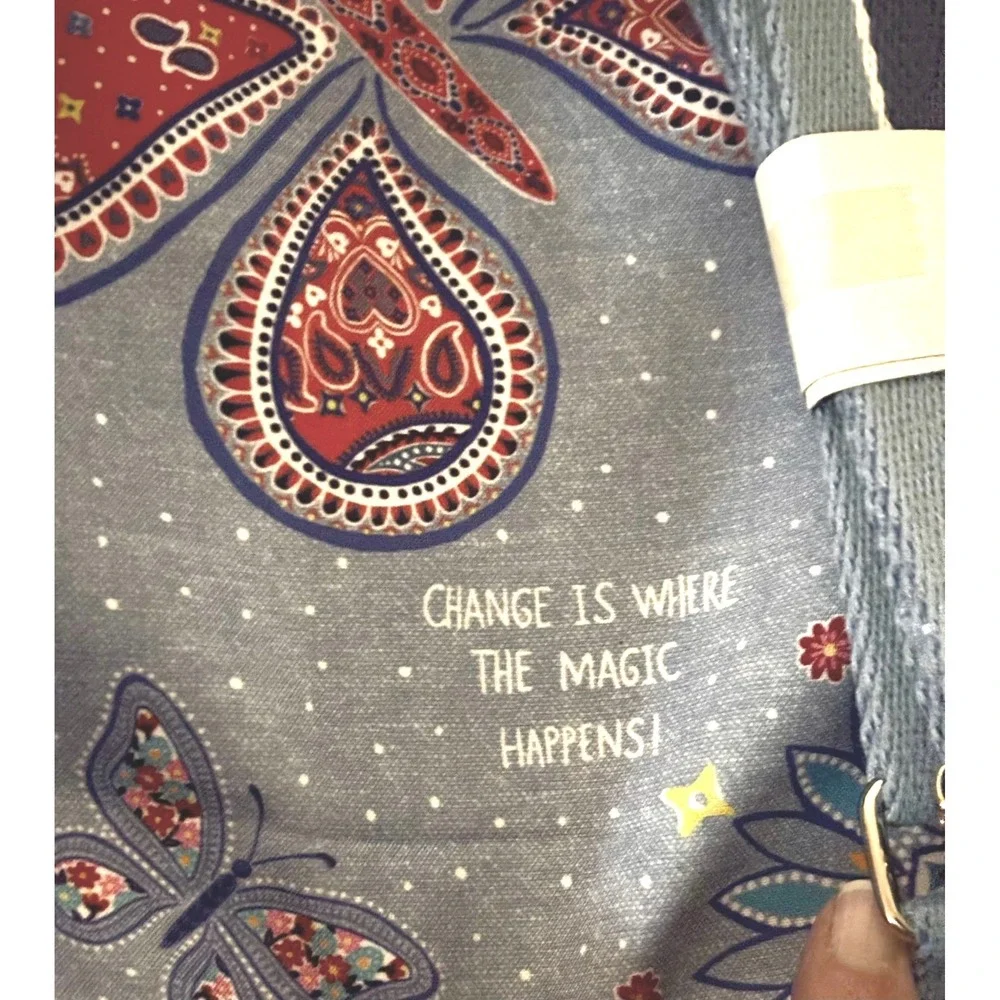 NWT Brighton Bandana Love Backpack  Blue Paisley Butterfly D30343